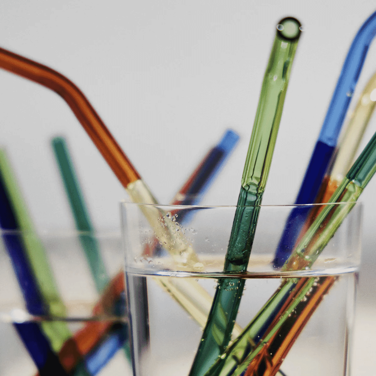 TCS Studio: Santorini Glass Straws (Set of 6)