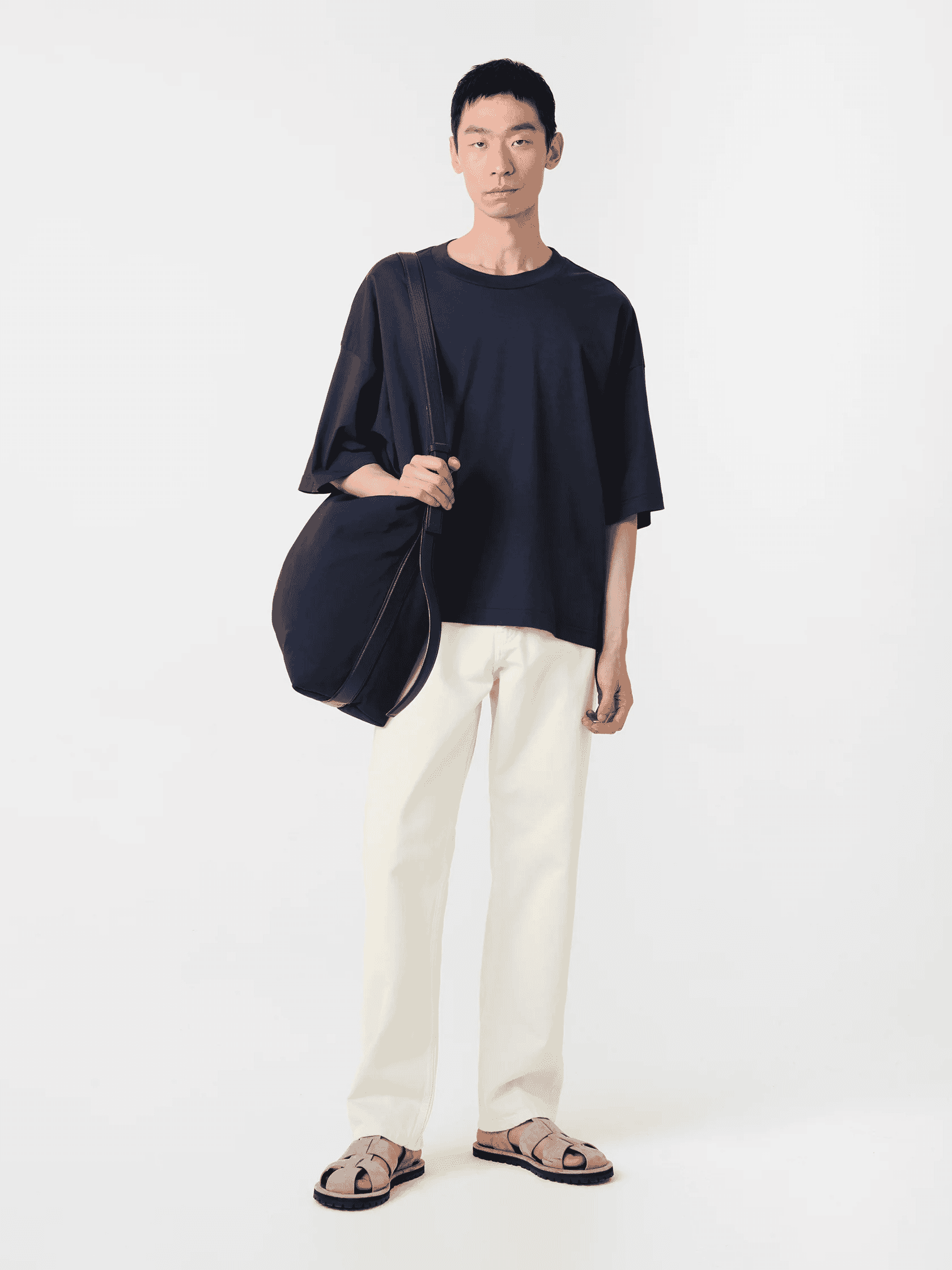 STUDIO NICHOLSON: Riso Straight Leg Denim Pant