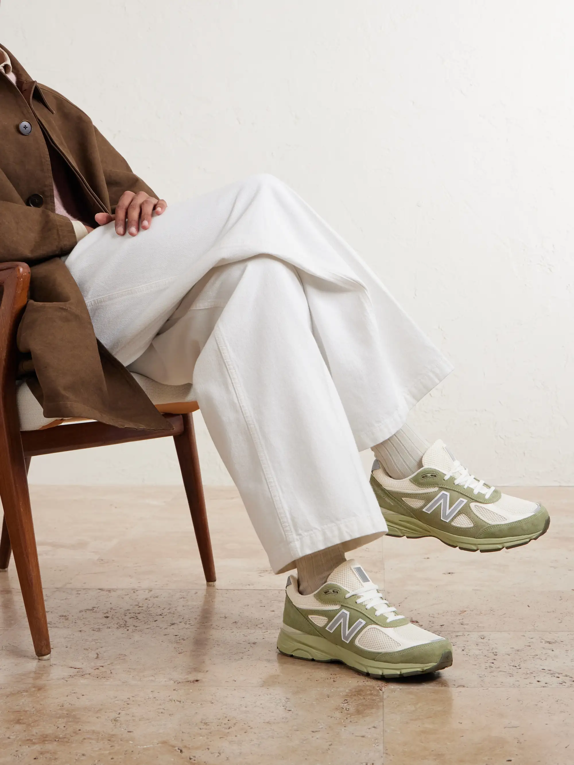 NEW BALANCE: U9901MX MiUSA Suede and Mesh Sneakers