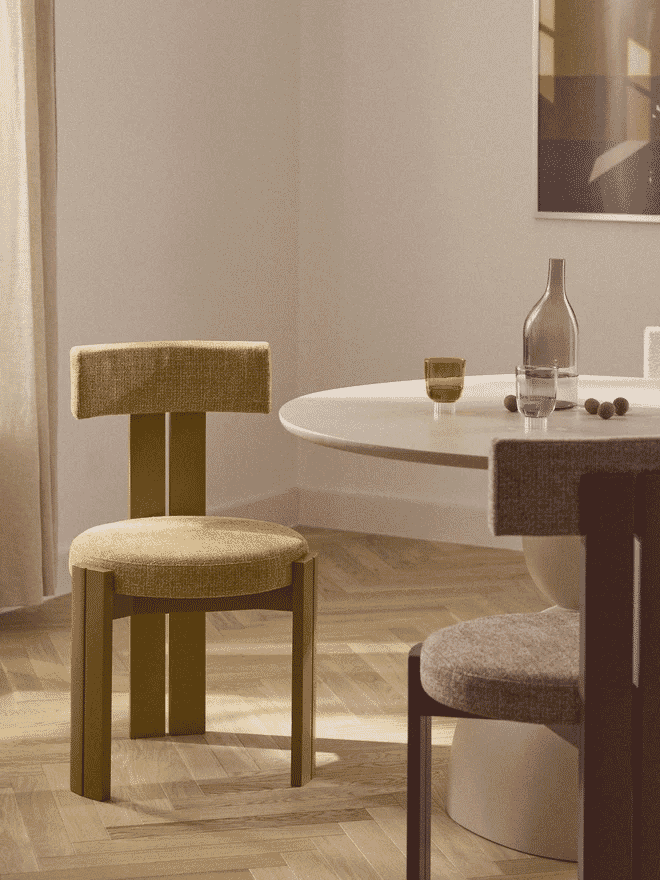 Westwing Collection: Katya Upholstered Wooden Dining Chair