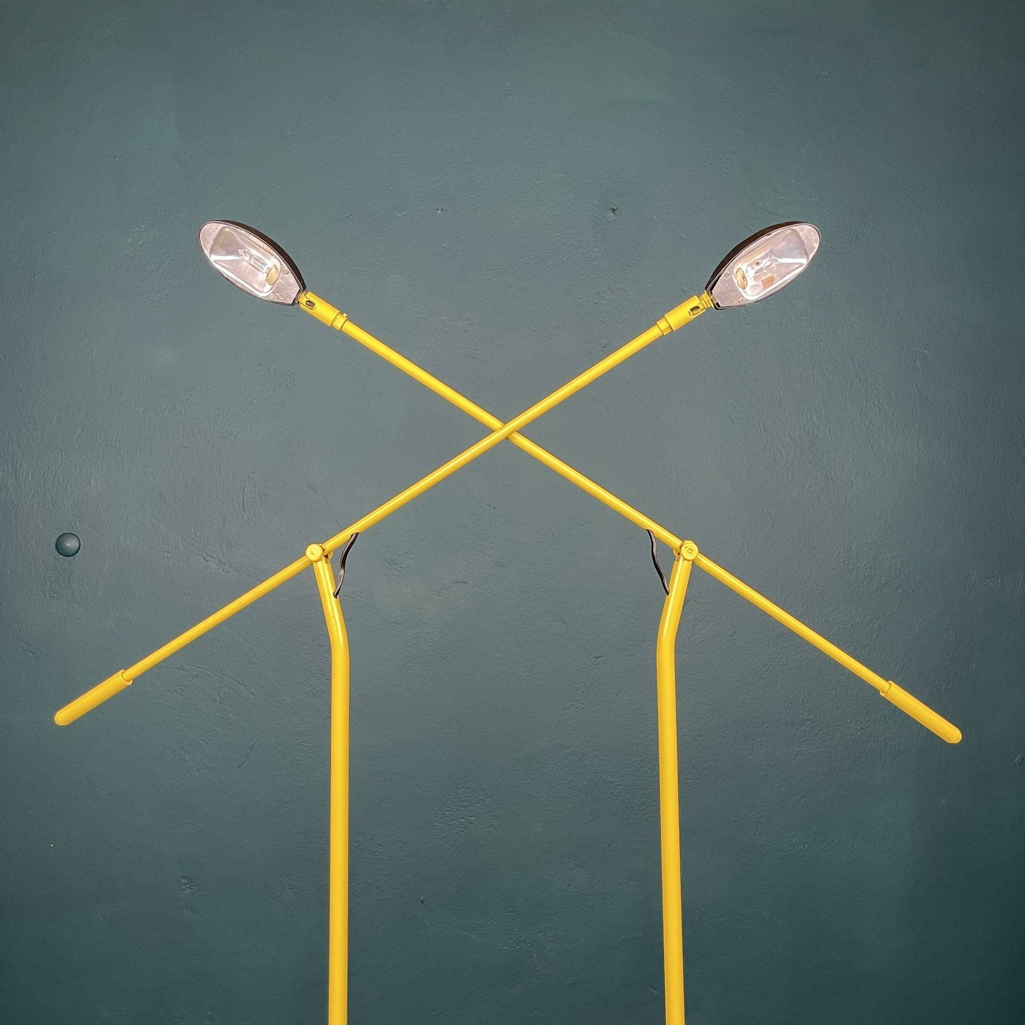Vinterior: Pair Of Yellow Floor Lamps  Yugoslavia 1960s