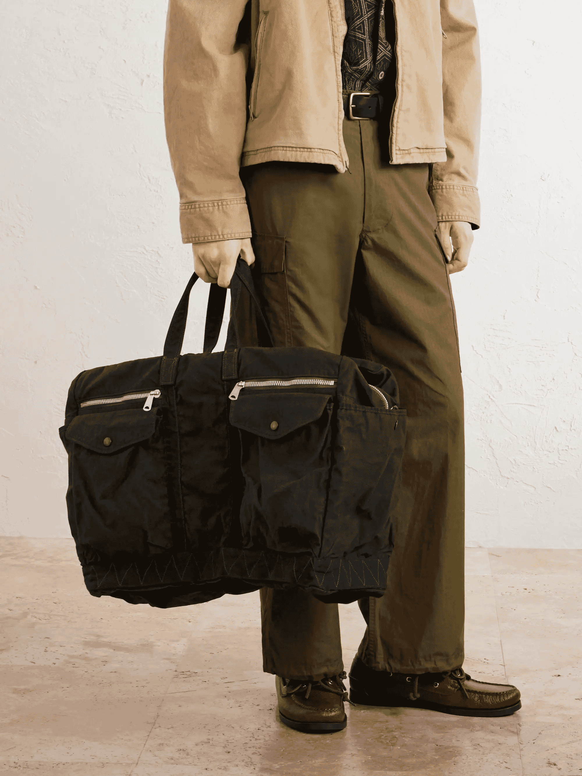 PORTER-YOSHIDA &amp; CO: 2Way Large Canvas Duffle Bag