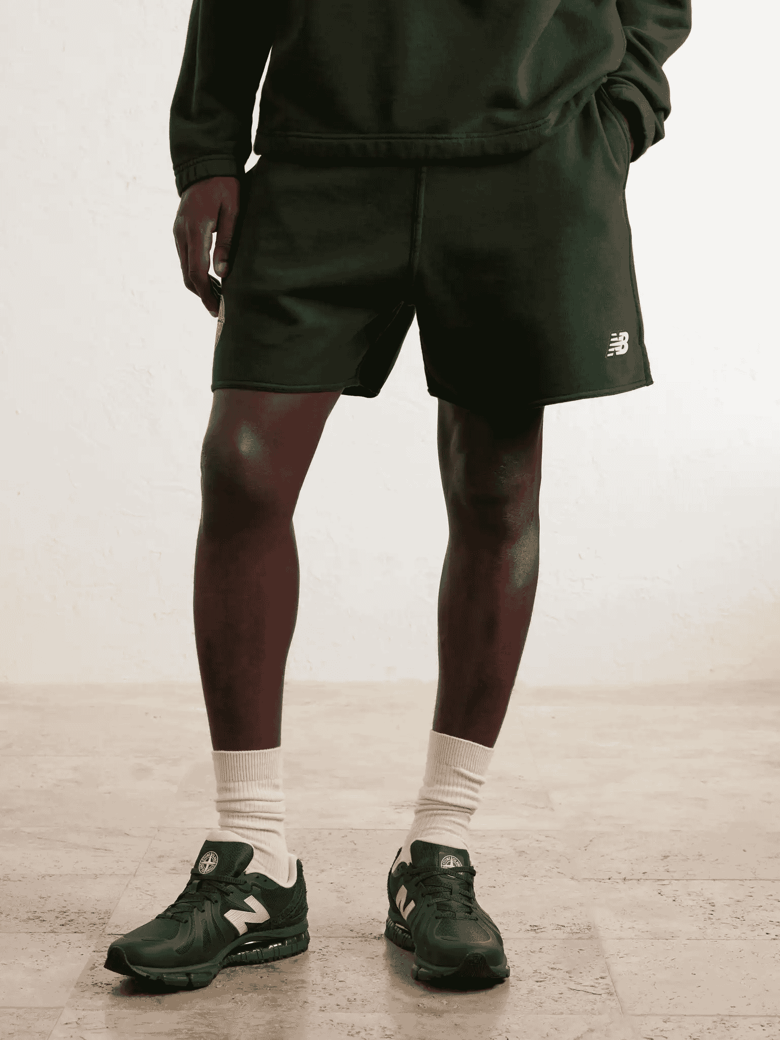 NEW BALANCE + Stone Island: 1890 Suede-Trimmed Mesh Sneakers