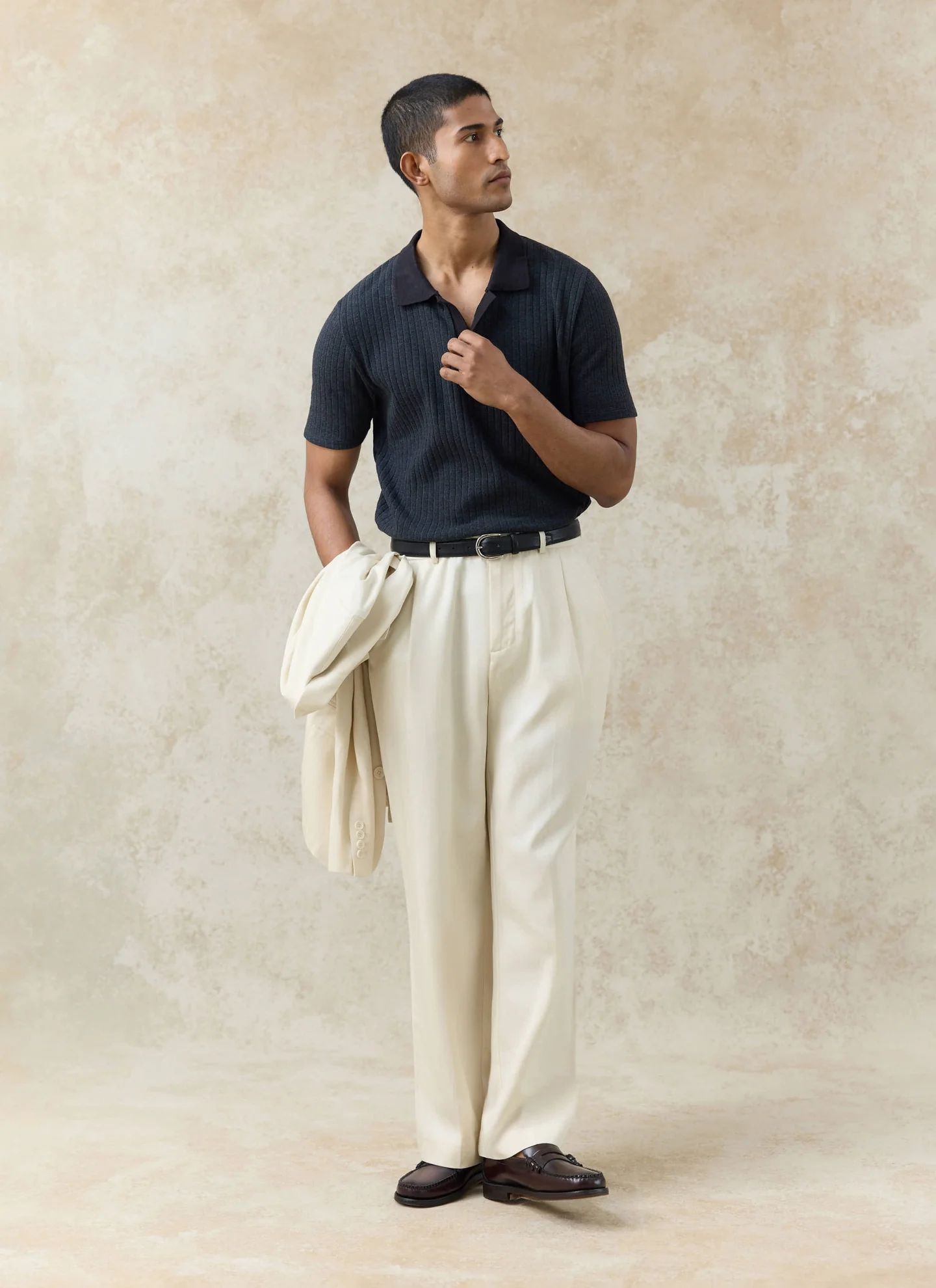 Percival: Anthony Ribbed Polo