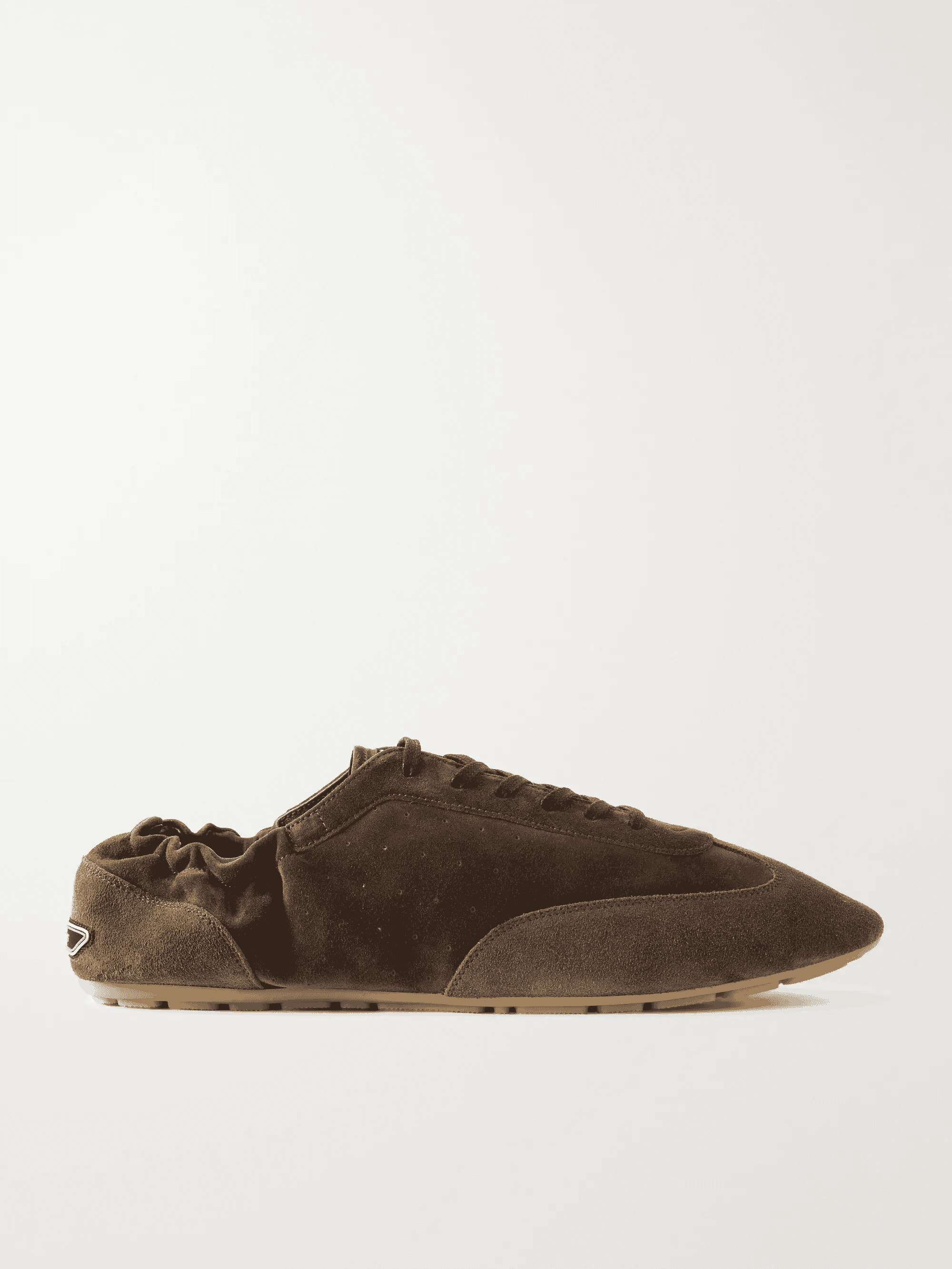 SAINT LAURENT: Lewis 05 Logo-Appliquéd Suede Sneakers