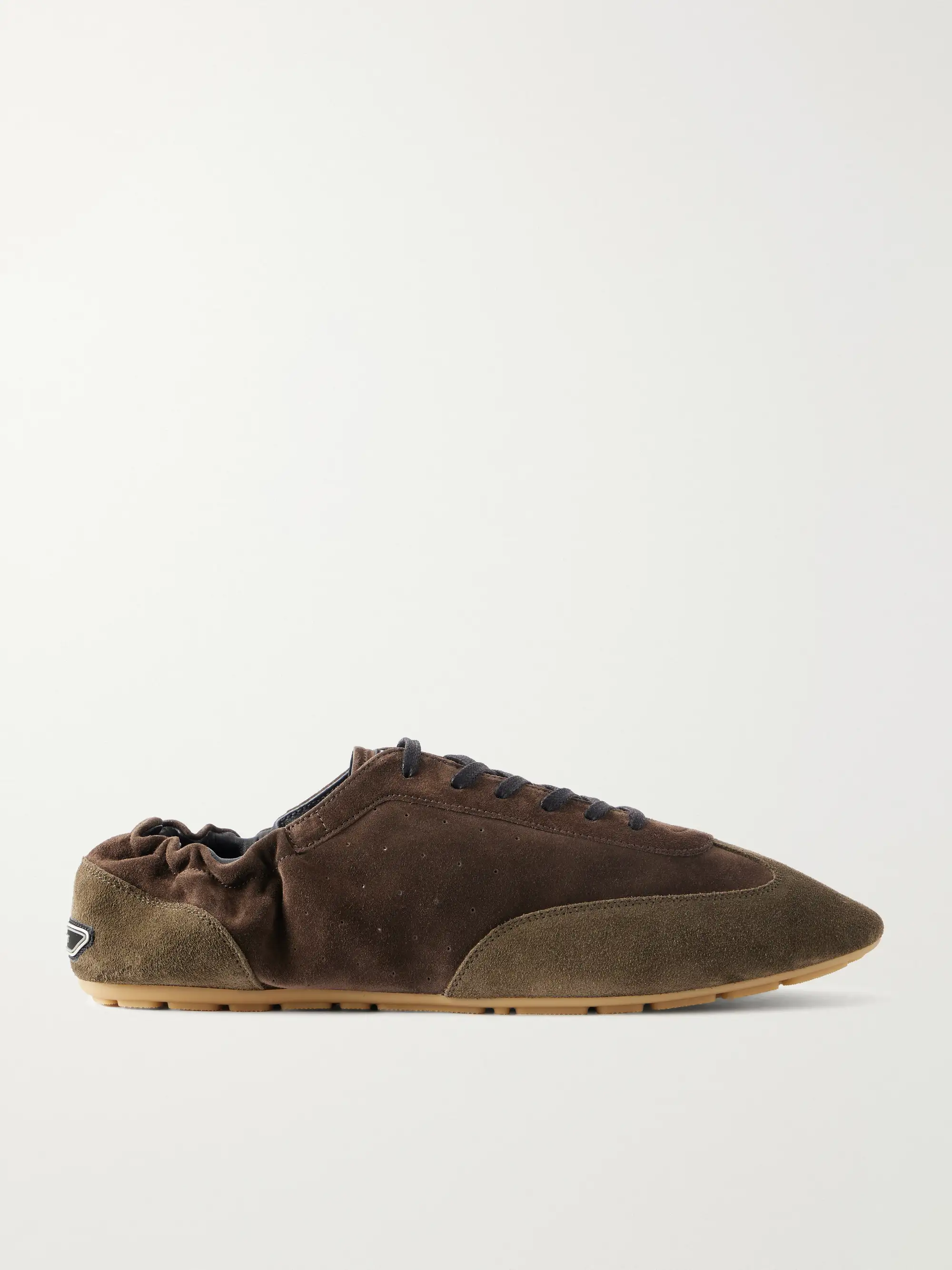 SAINT LAURENT: Lewis 05 Logo-Appliquéd Suede Sneakers