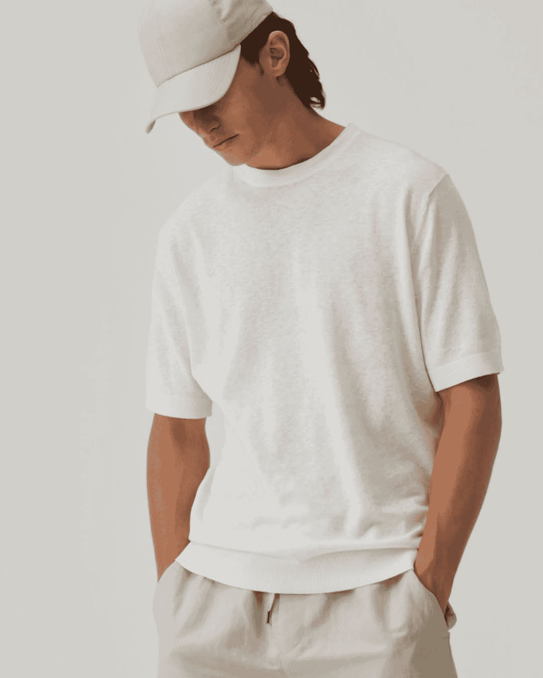 WAHTS: WADE Cotton Linen Knitted T-Shirt