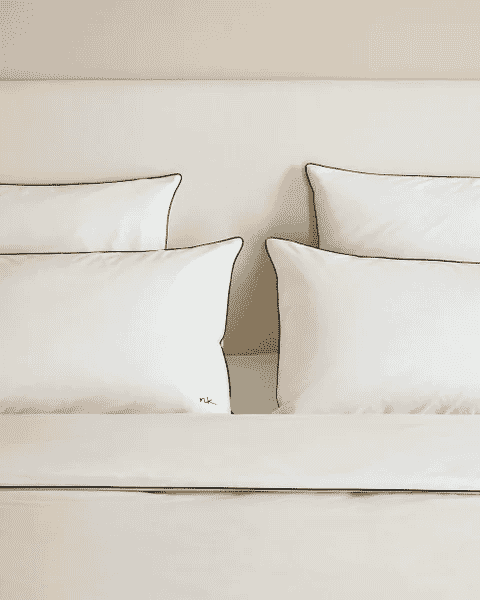 Nordic Knots: Percale Pillow Case (Set of 2) – Crisp White/Black