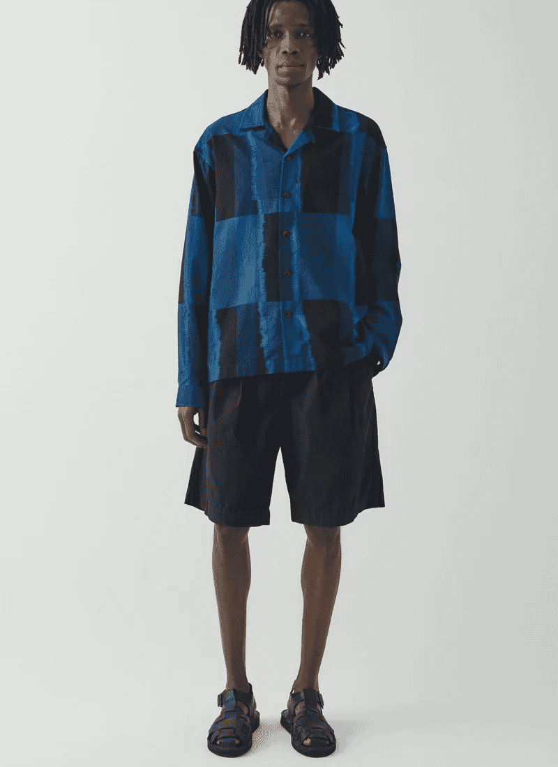 TOAST: Double Pleat Cotton Poplin Shorts
