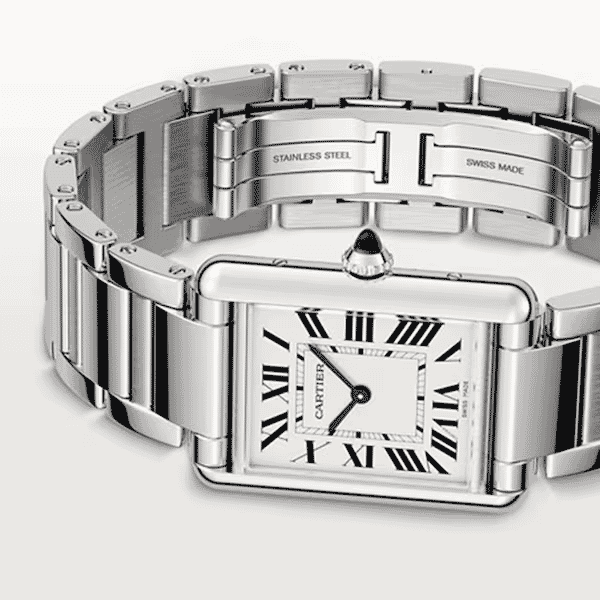 Cartier: Tank Must Watch, Large Model, Quartz Movement, Steel Case