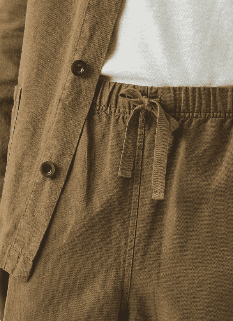 TOAST: Alfie Garment Dyed Herringbone Trousers
