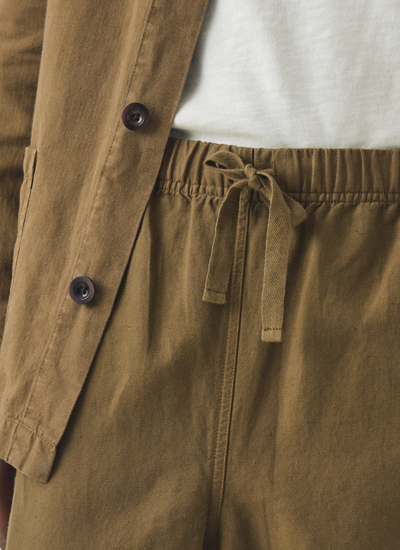 TOAST: Alfie Garment Dyed Herringbone Trousers