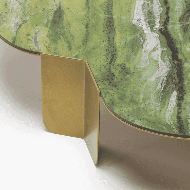 Pollini Home: Monet Low Green &amp; Golden Coffee Table