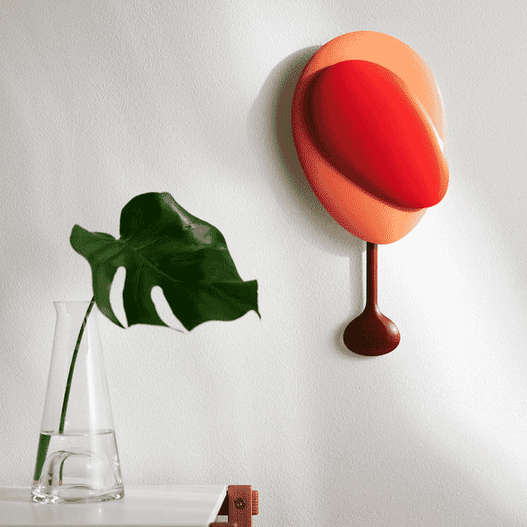 Design House Stockholm: Mellow Wall Clock - Red