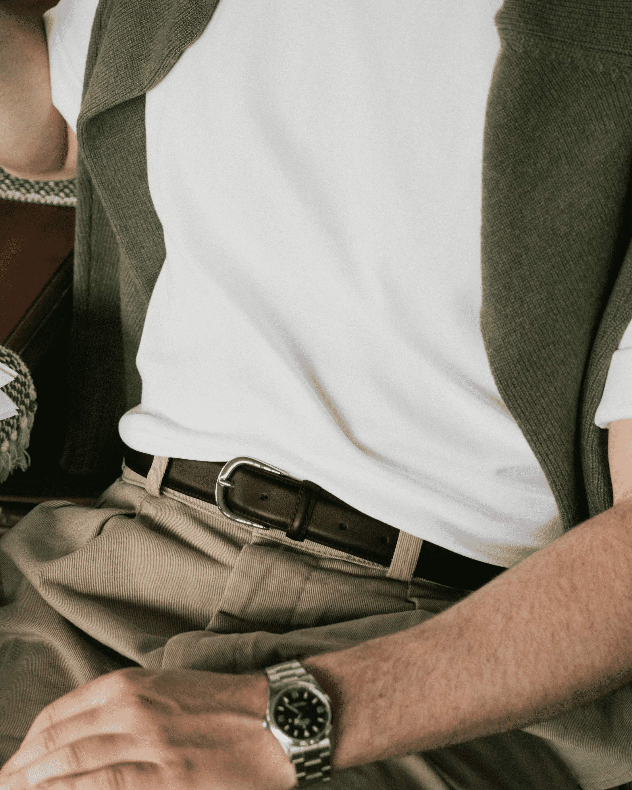 MYRQVIST: Belt Dark Brown Leather