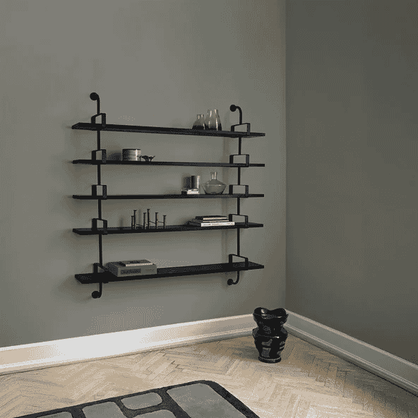 GUBI: Démon Shelf - Black Stained Ash / 95cm / 3 Shelves