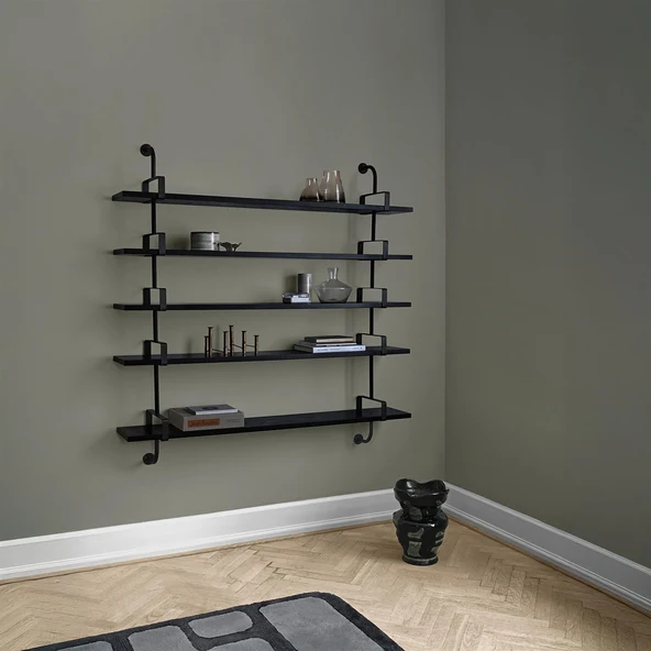 GUBI: Démon Shelf - Black Stained Ash / 95cm / 3 Shelves