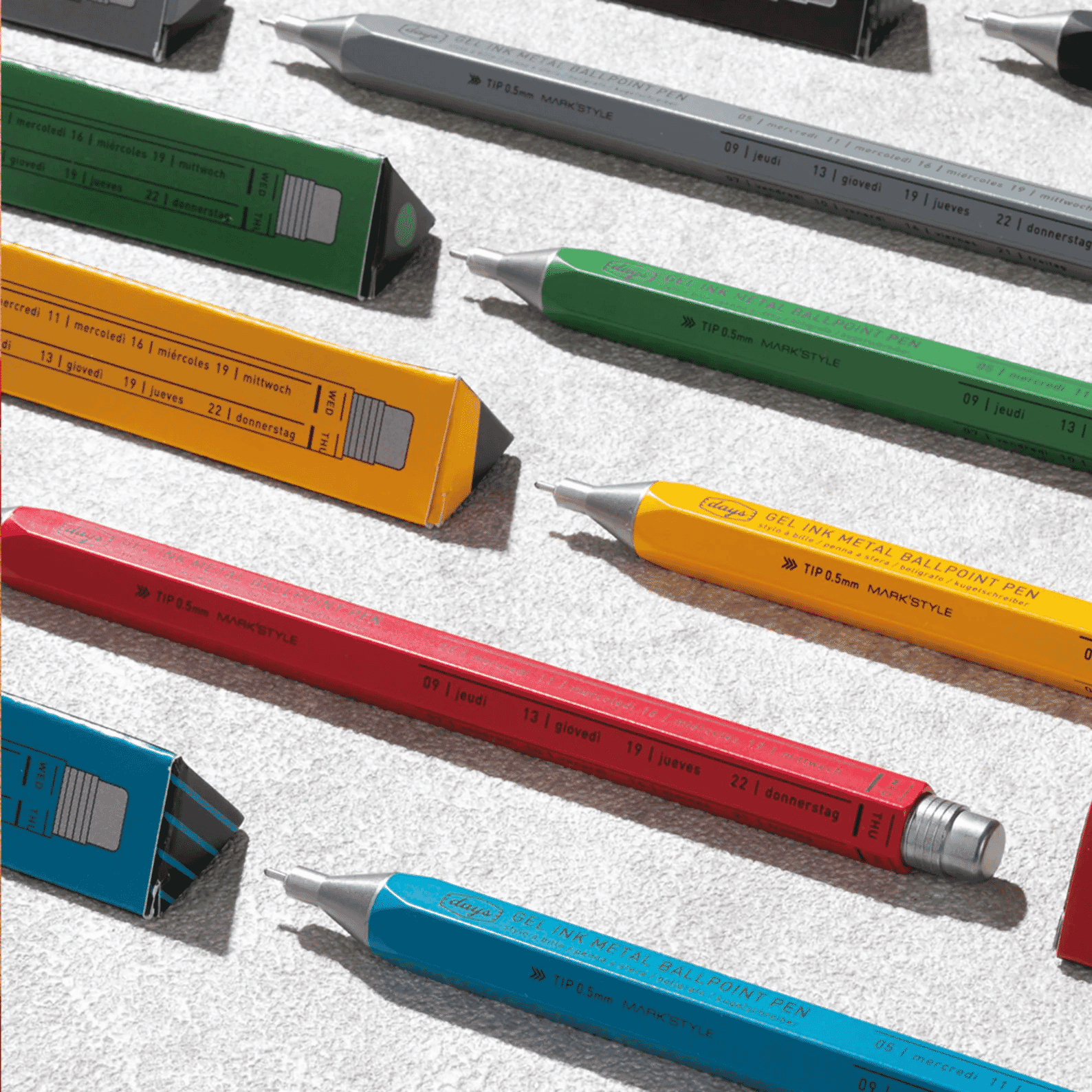 Mark's Inc. Days: Metal Gel Ballpoint Pen - Yellow