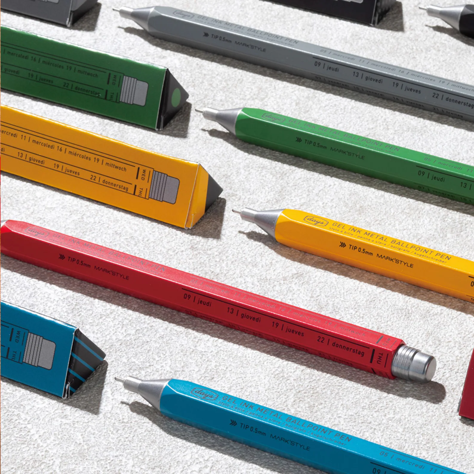 Mark's Inc. Days: Metal Gel Ballpoint Pen - Yellow