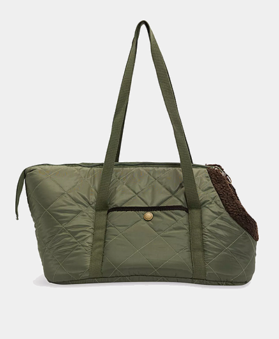 BARBOUR: Quilted Logo-Embroidered Woven Dog Carrier