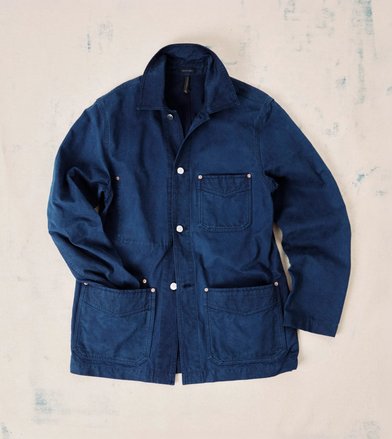Drake's: Indigo Dyed Chore Jacket