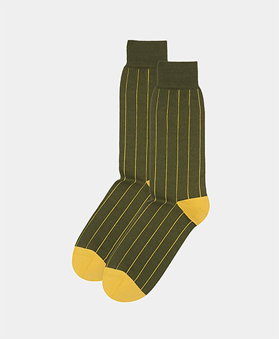 Peper Harow: Pin Stripe Socks - Green