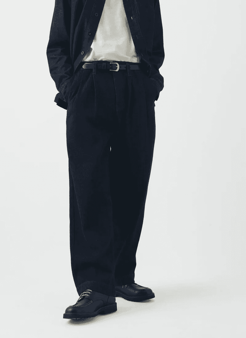 TOAST: Bill Japanese Denim Wide Leg Trousers