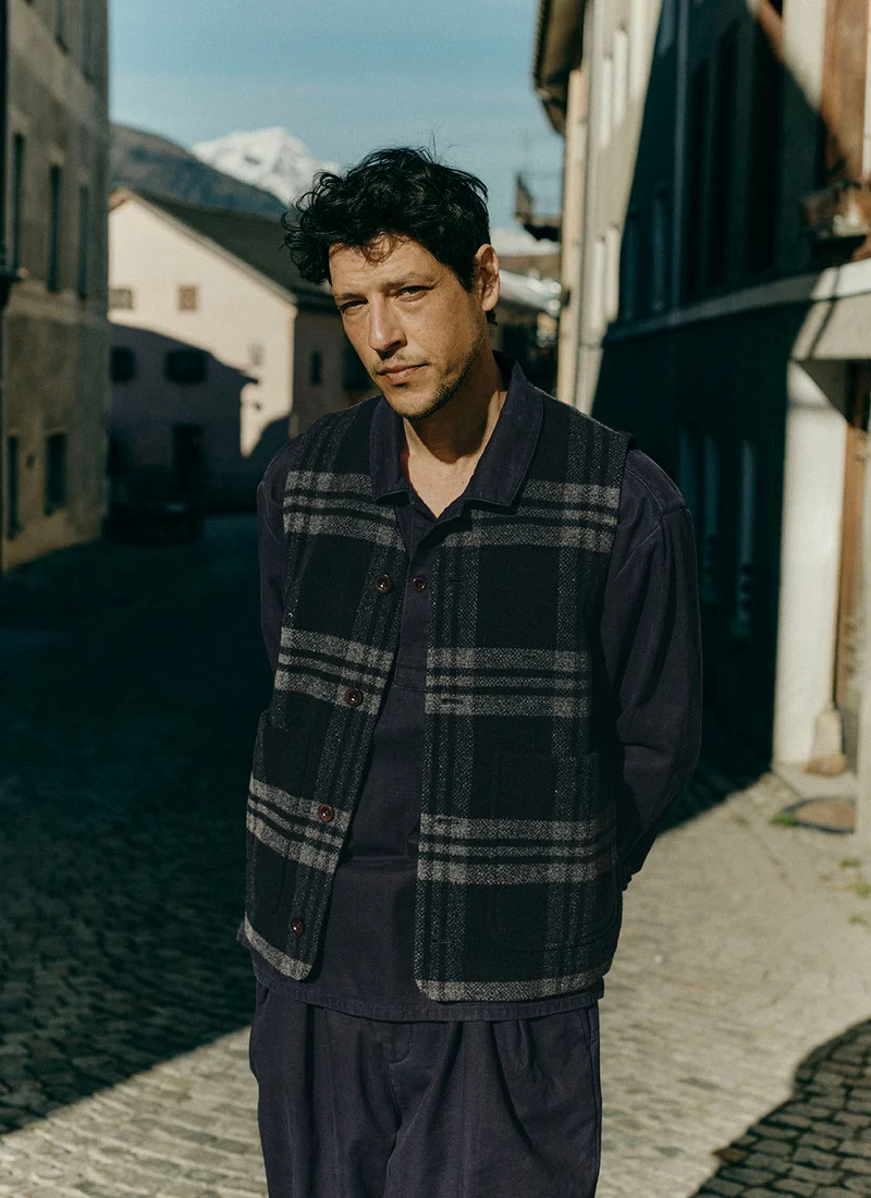 TOAST: Melton Wool Check Gilet