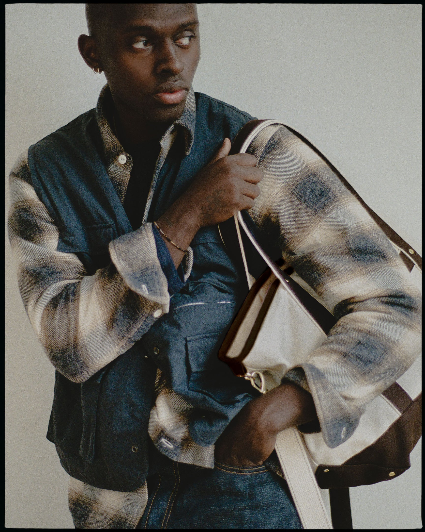 3sixteen: Crosscut Flannel Sand Ombre Plaid