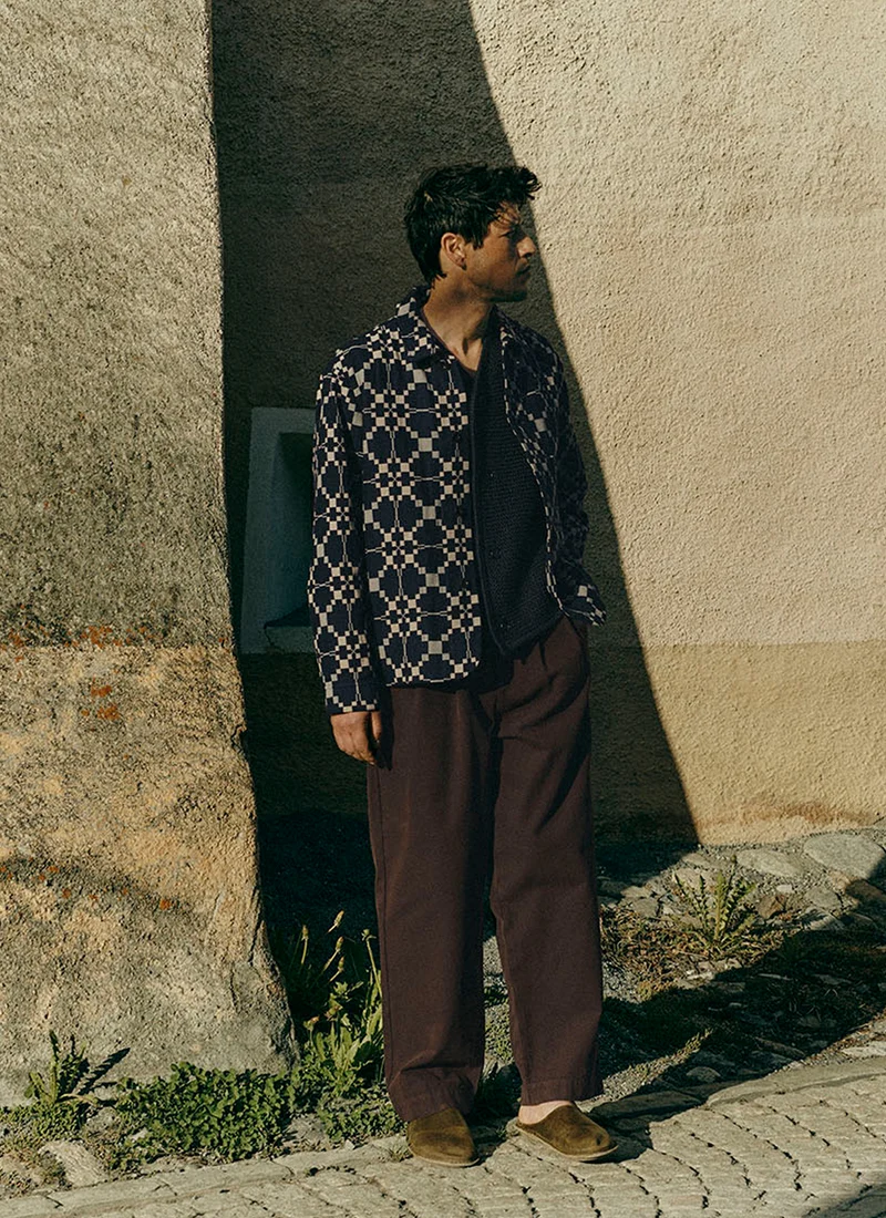 TOAST: Lattice Cloth Cotton Wool Jacket