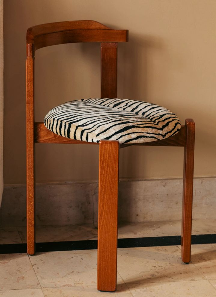 The Socialite Family: Laura chair upholstered in beech and velvet