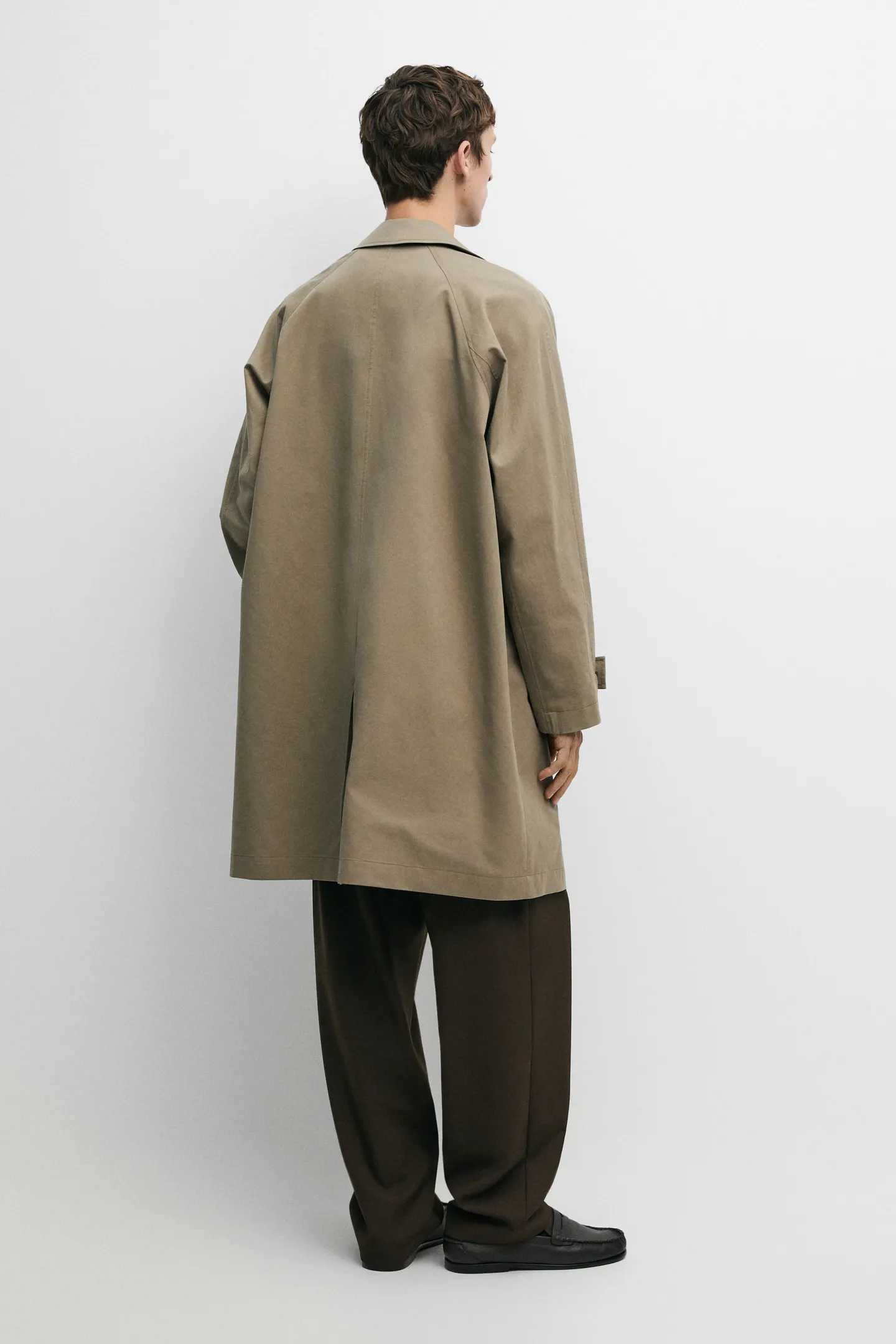 Massimo Dutti: Oversize long 100% cotton trench coat
