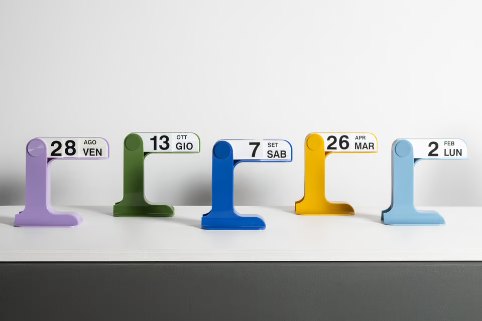 Enzo Mari for Artemide: Timor perpetual calendar