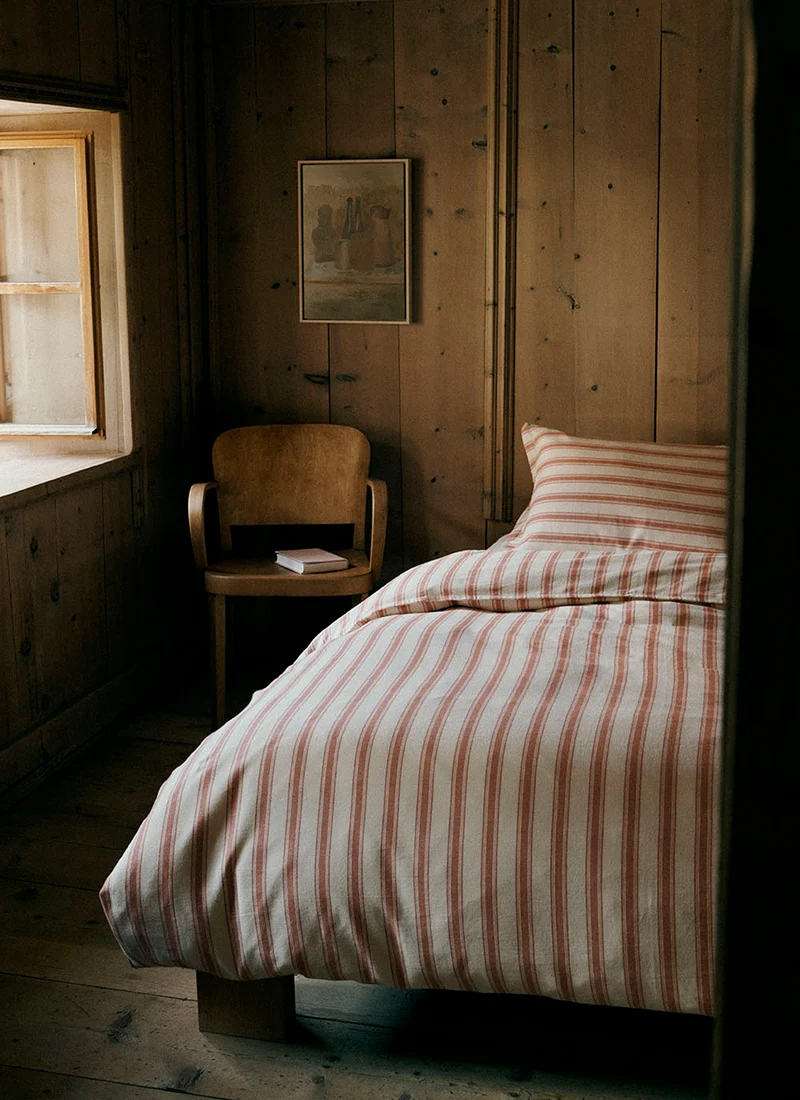 TOAST: Fjord Stripe Cotton Flannel Duvet Cover