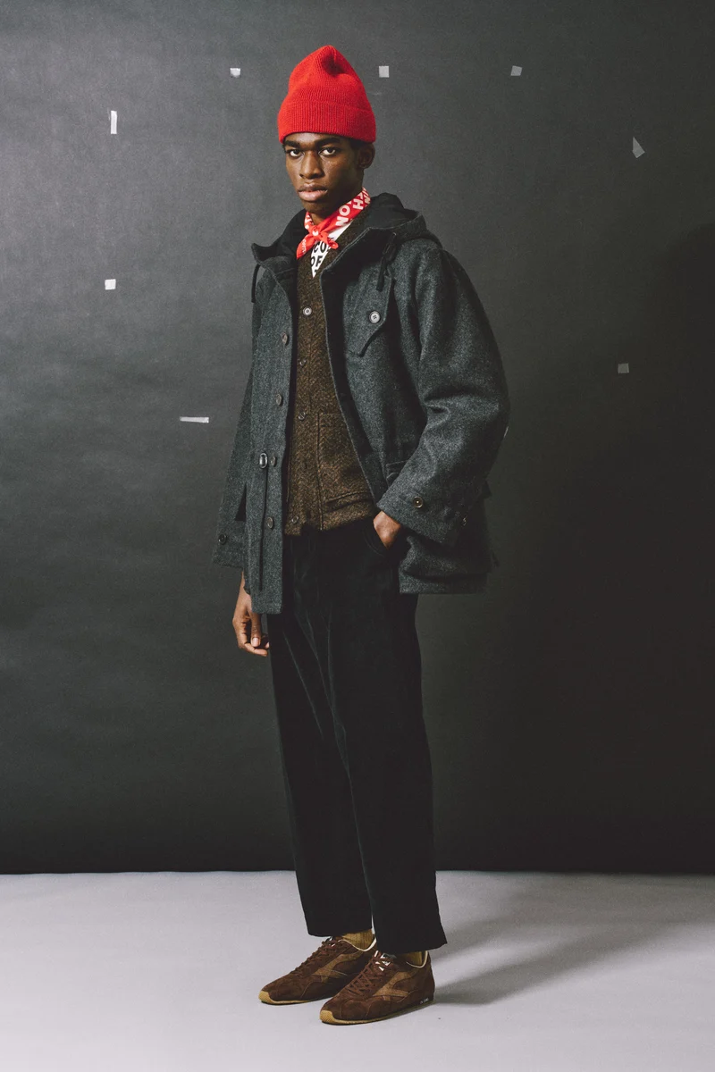 Universal Works: Dark Grey Boston Wool Parka