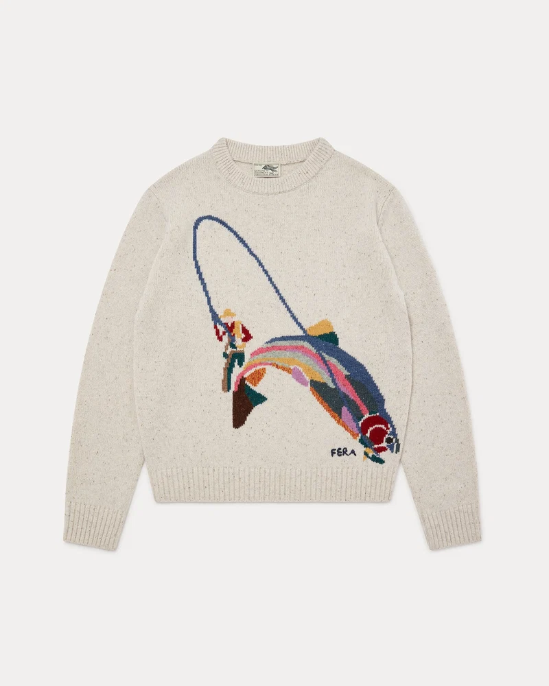 FERA: Ecru Double Haul Knit Jumper