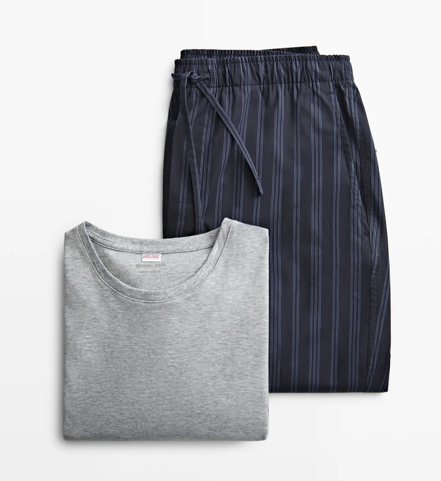 Massimo Dutti: Short sleeve pyjama top and striped trousers