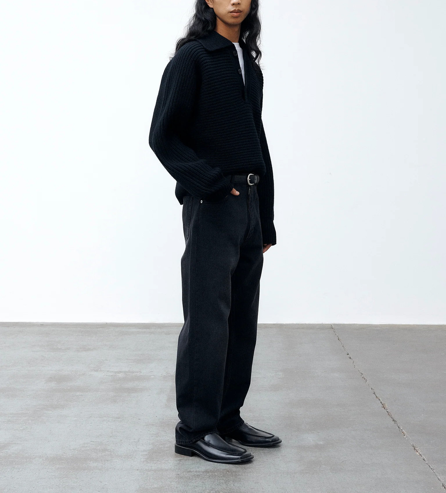 STUDIO NICHOLSON: Riso Straight Leg Denim Pant