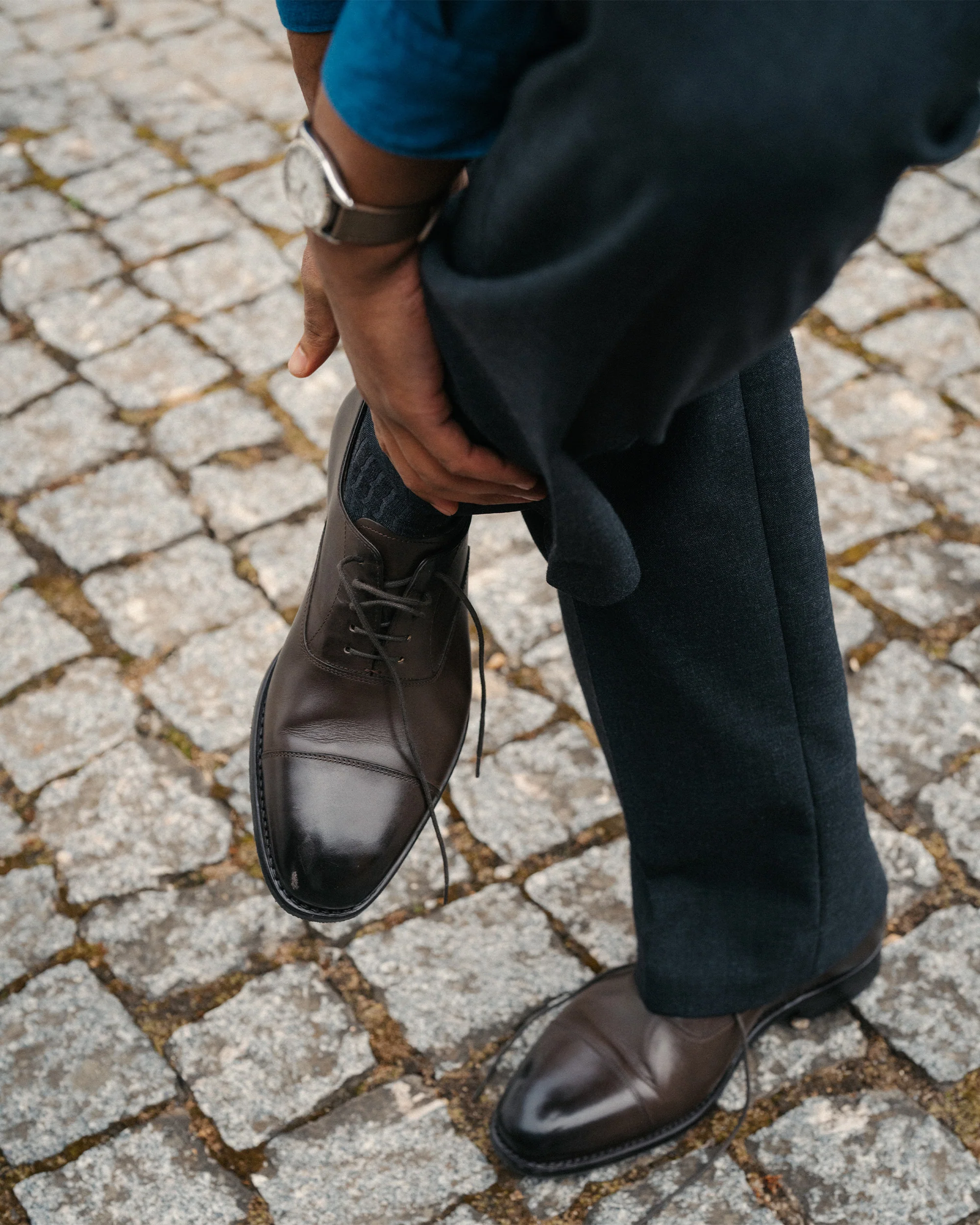 MYRQVIST: Äppelviken II Dark Brown Calf Shoes