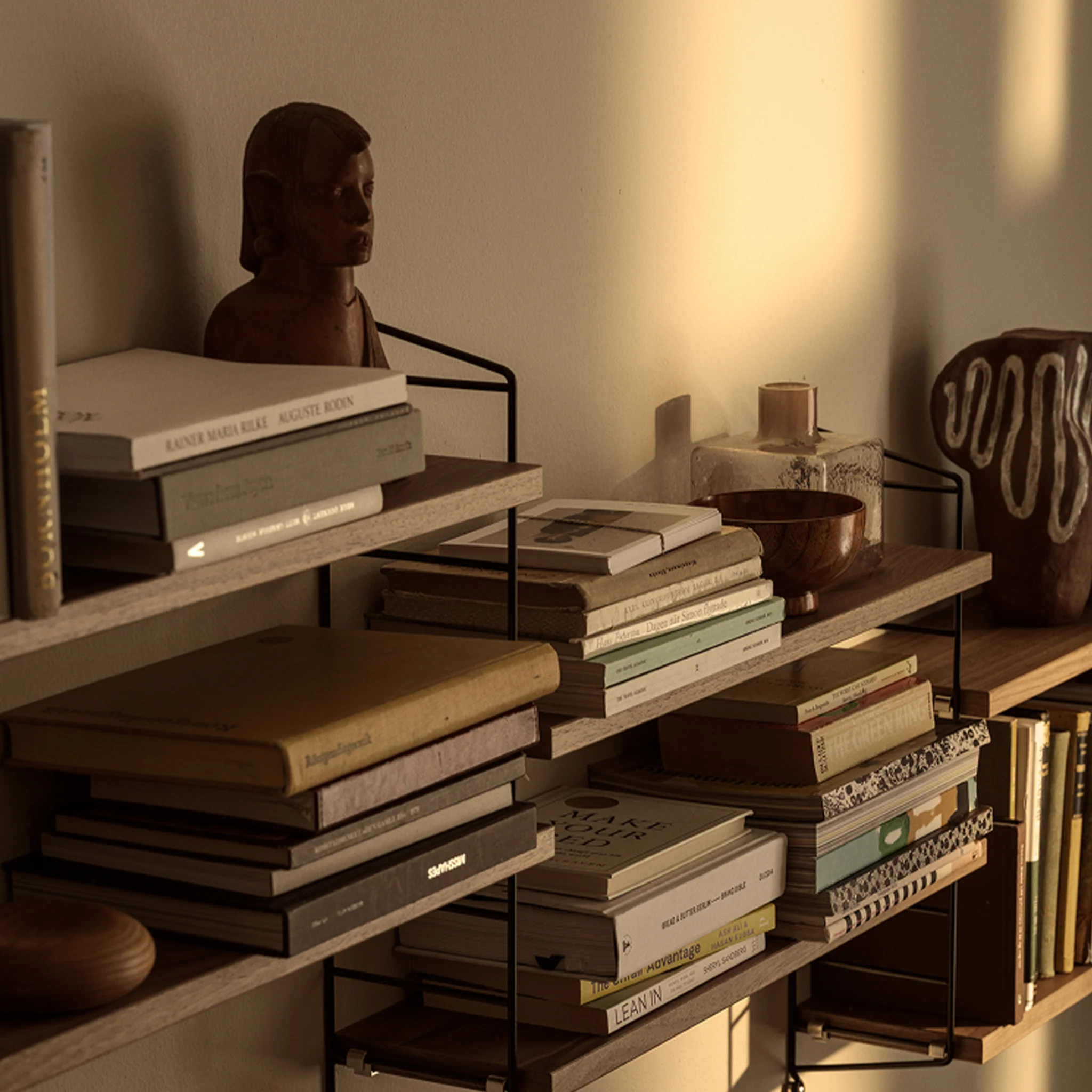 Nisse Strinning for String: String Shelf Pocket walnut-black