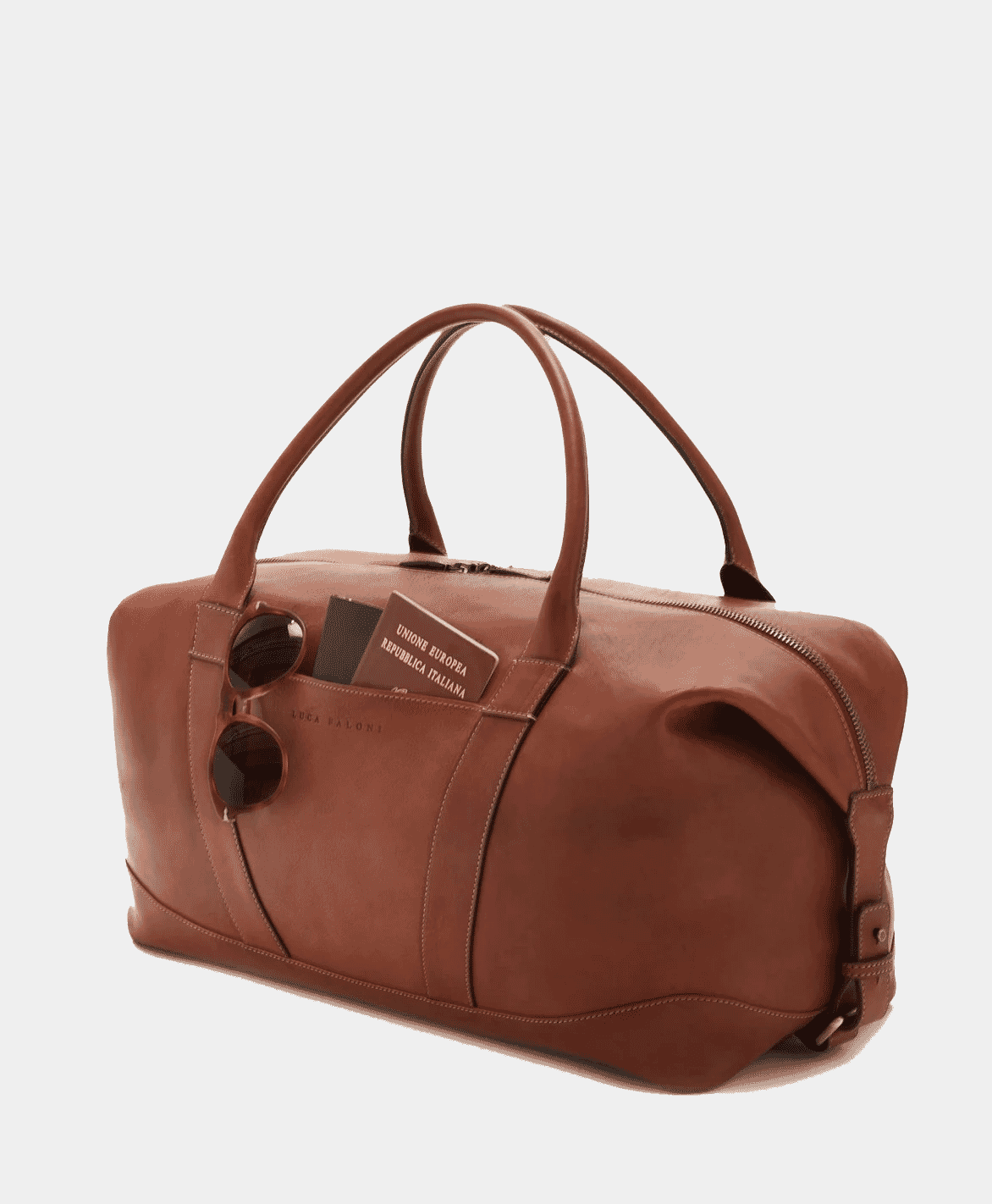 Luca Faloni: Leather Weekender Bag