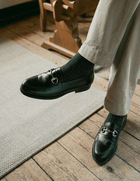 MYRQVIST: Karlberg Black Calf Loafer