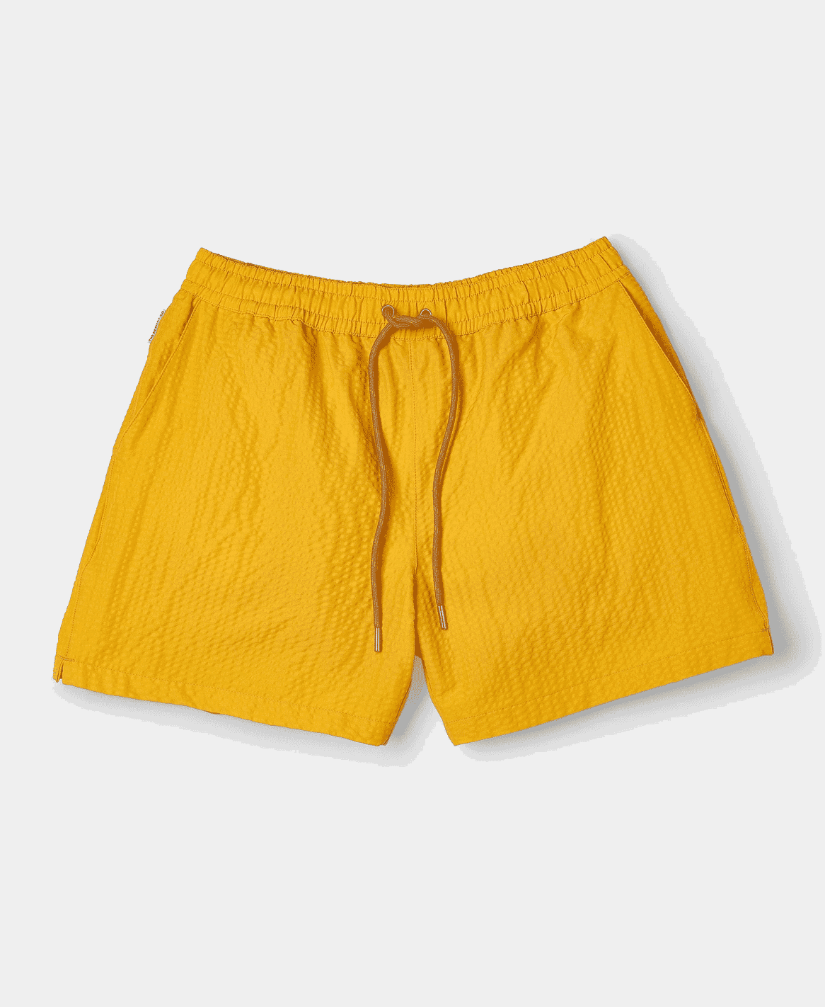 Resort Co.: Classic Swim Shorts Yellow Seersucker