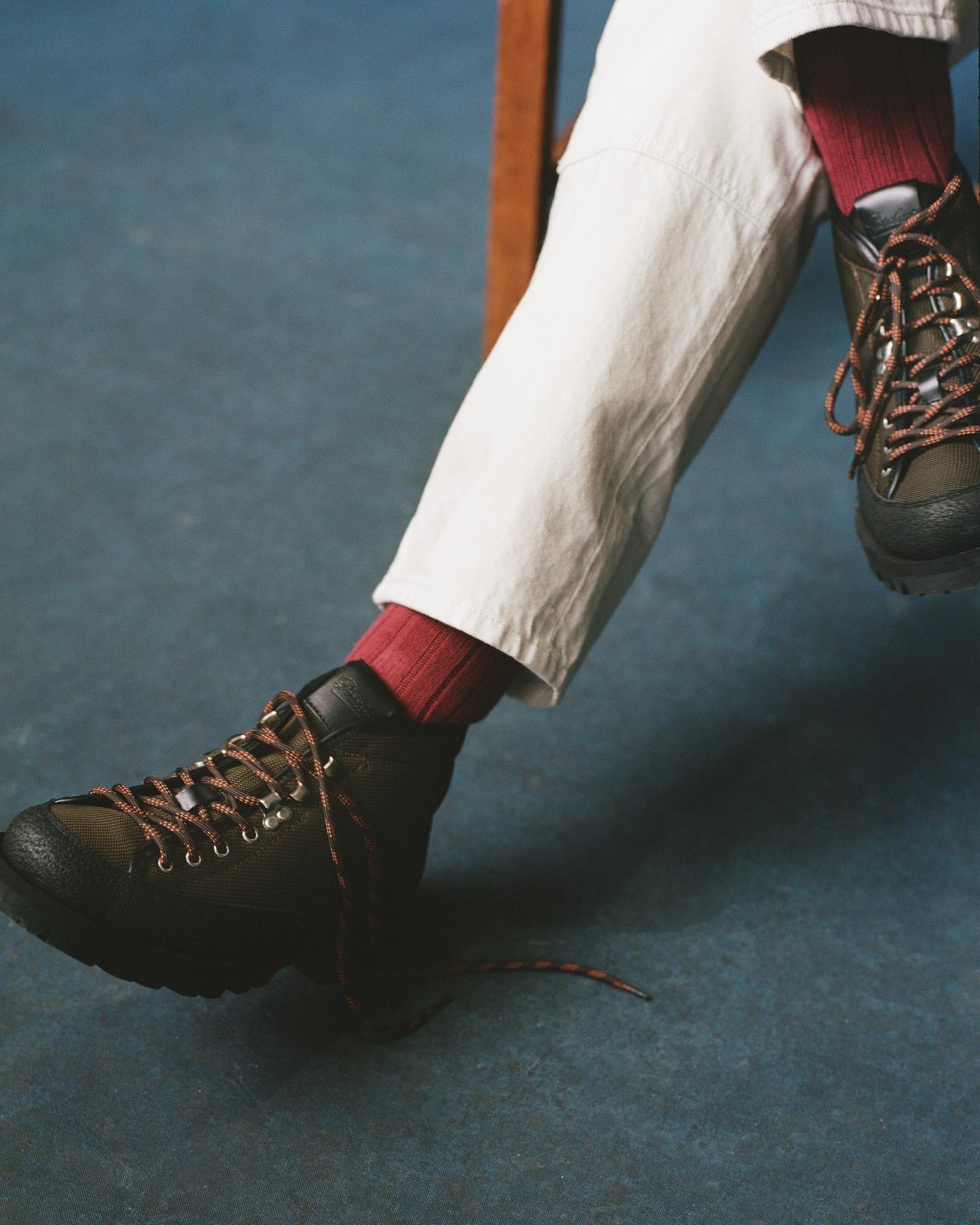 Drake's: Paraboot Yosemite Brown Leather Mesh Hiking Boots
