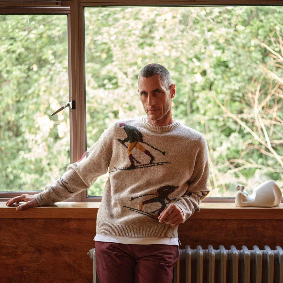 Oliver Sweeny: Lambswool Crew Neck Jumper