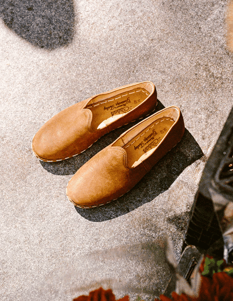 Wax London: Fort Worth Brown Leather Shoes