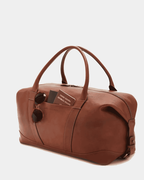 Luca Faloni: Leather Weekender Bag