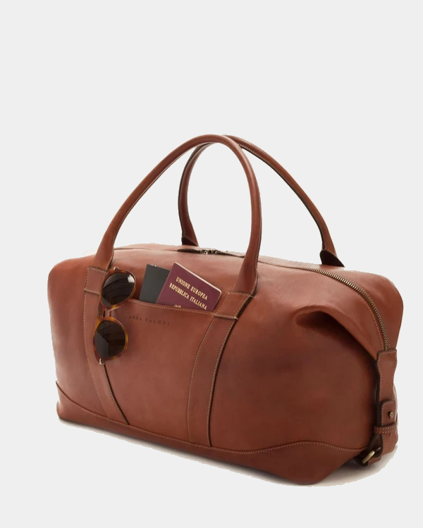 Luca Faloni: Leather Weekender Bag