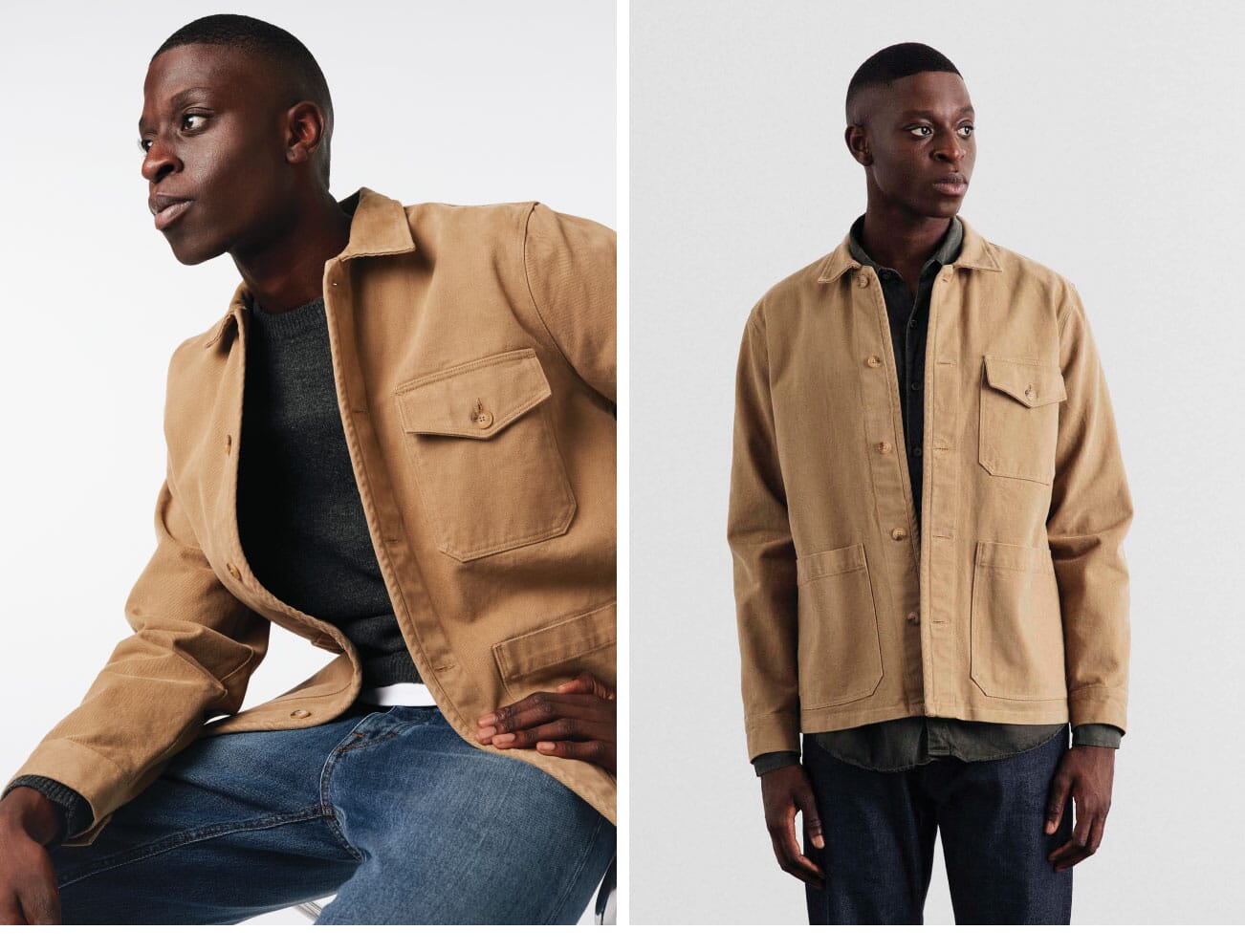 Bigpocket Urban Functional Jacket Men Loose Vintage Work Safari Jacket Overshirt