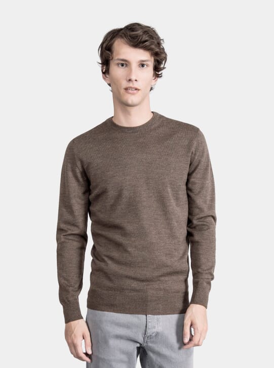 ASKET - Merino Sweater Light Grey - Merino Wool - Mens